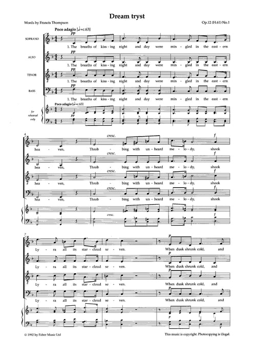 Five Partsongs 霍爾斯特,古斯塔夫 | 小雅音樂 Hsiaoya Music