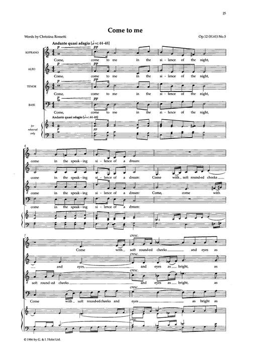 Five Partsongs 霍爾斯特,古斯塔夫 | 小雅音樂 Hsiaoya Music