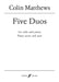 Five Duos 二重奏 | 小雅音樂 Hsiaoya Music