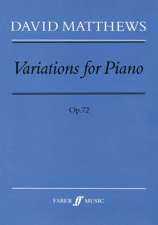Variations For Piano 馬修斯大衛 詠唱調 鋼琴 | 小雅音樂 Hsiaoya Music