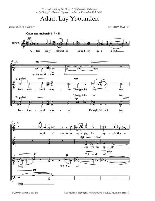 Adam Lay Ybounden | 小雅音樂 Hsiaoya Music