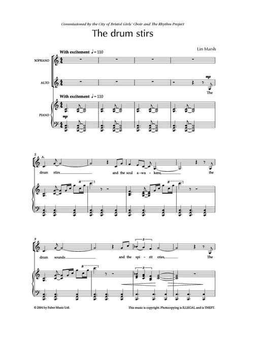 Drum Songs A cantata for SSA and piano 鼓 清唱劇 鋼琴 | 小雅音樂 Hsiaoya Music