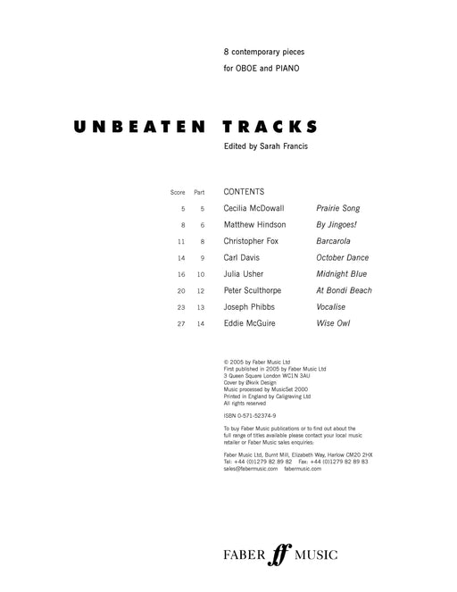 Unbeaten Tracks (Oboe) 雙簧管 | 小雅音樂 Hsiaoya Music