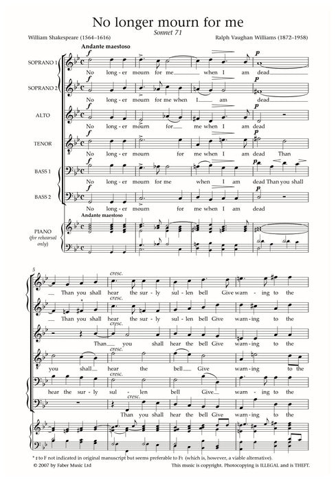 Two Partsongs 沃恩威廉斯 | 小雅音樂 Hsiaoya Music