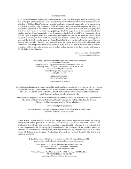 Lead, Kindly Light (SATB) | 小雅音樂 Hsiaoya Music