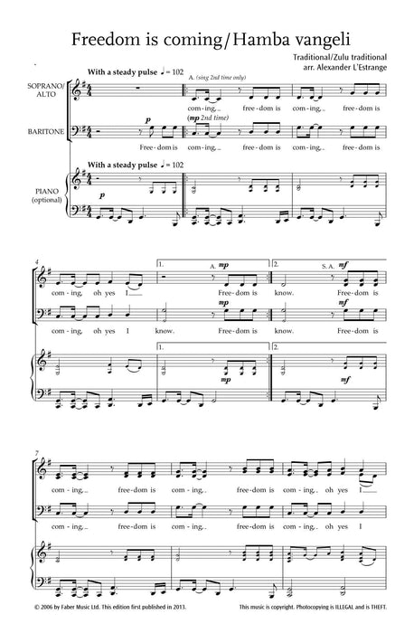 Freedom is Coming/Hamba Vangeli | 小雅音樂 Hsiaoya Music