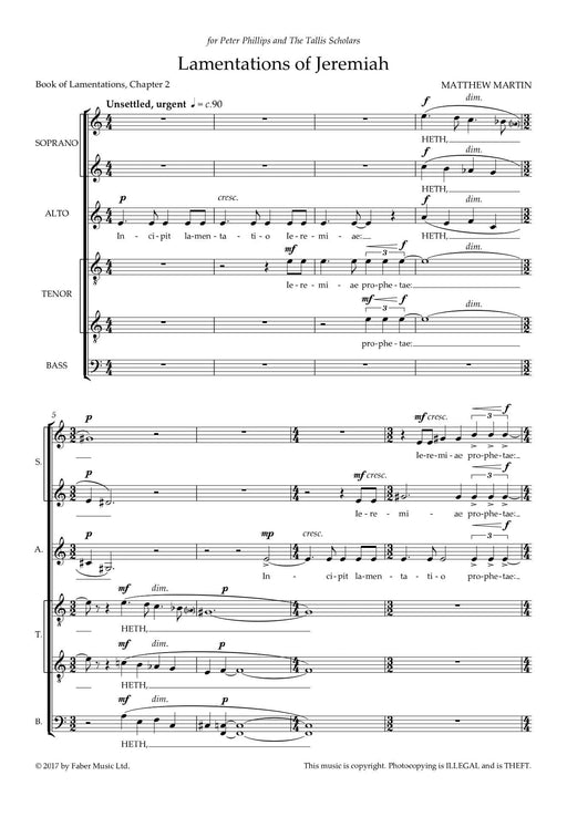 The Lamentations of Jeremiah 耶利米哀歌 傑瑞麥亞 | 小雅音樂 Hsiaoya Music