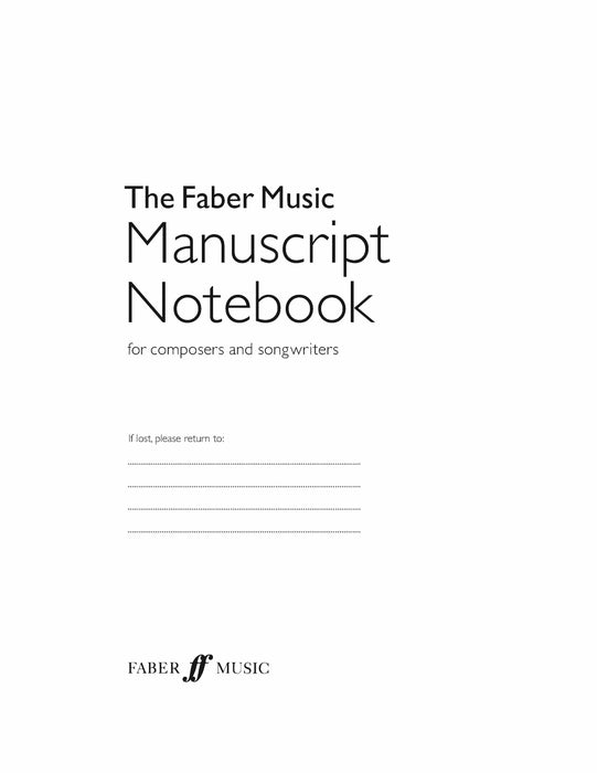 The Faber Music Manuscript Notebook for composers and songwriters 手稿 | 小雅音樂 Hsiaoya Music