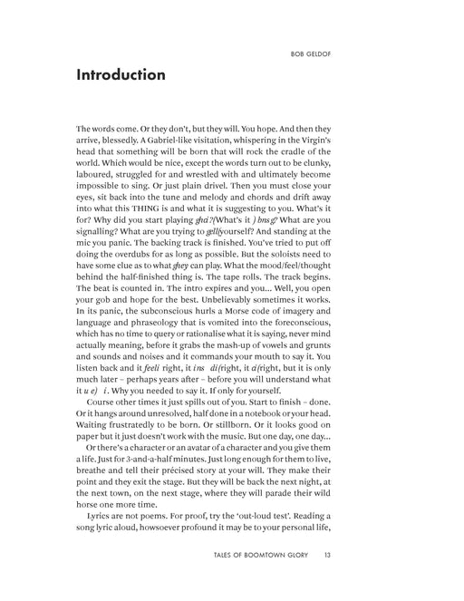 Tales of Boomtown Glory Complete lyrics and selected chronicles for the songs of Bob Geldof | 小雅音樂 Hsiaoya Music