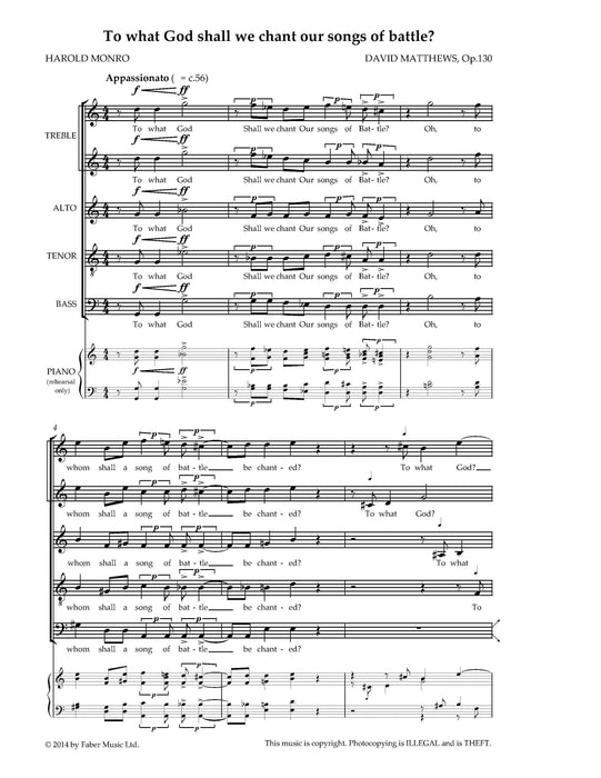 To What God Shall We Chant Our Songs Of Battle? 馬修斯大衛 聖歌 | 小雅音樂 Hsiaoya Music