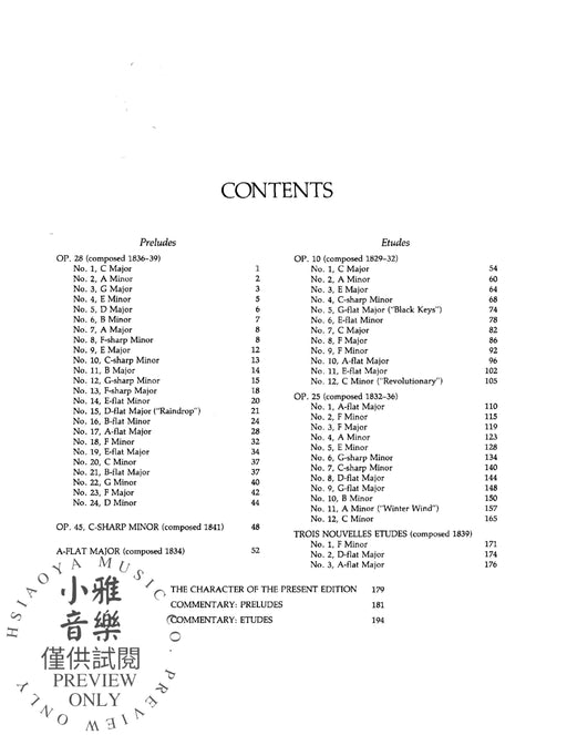Preludes and Etudes (Complete) 蕭邦 前奏曲 練習曲 | 小雅音樂 Hsiaoya Music