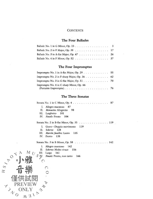 Ballades, Impromptus and Sonatas (Complete) 蕭邦 敘事曲 即興曲 奏鳴曲 | 小雅音樂 Hsiaoya Music