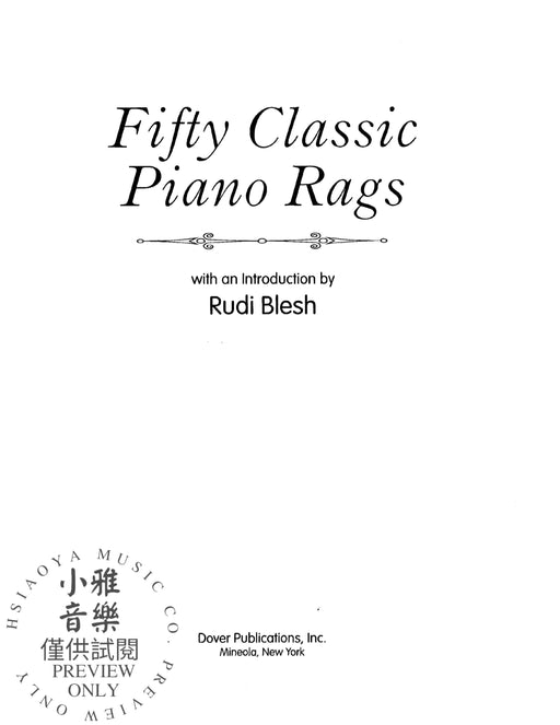 Fifty Classic Piano Rags 鋼琴 | 小雅音樂 Hsiaoya Music