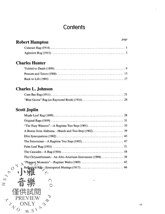 Fifty Classic Piano Rags 鋼琴 | 小雅音樂 Hsiaoya Music