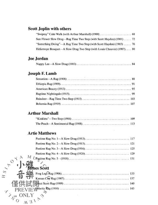 Fifty Classic Piano Rags 鋼琴 | 小雅音樂 Hsiaoya Music