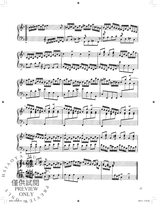 Domenico Scarlatti: Ninety Sonatas in Three Volumes, Volume I 奏鳴曲 | 小雅音樂 Hsiaoya Music