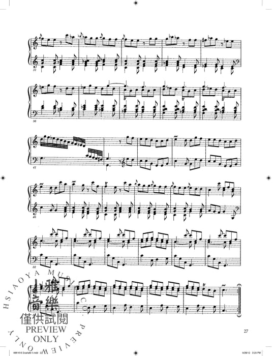 Domenico Scarlatti: Ninety Sonatas in Three Volumes, Volume II 奏鳴曲 | 小雅音樂 Hsiaoya Music