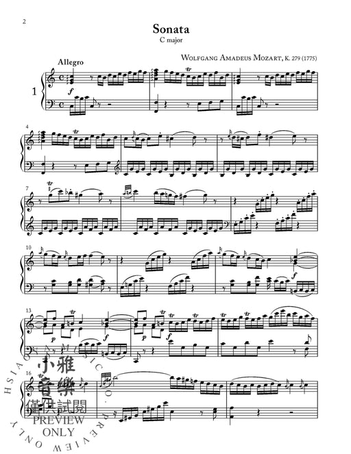 Sonatas, Fantasies, and Rondos Urtext Edition: Volume I 莫札特 奏鳴曲 幻想曲 迴旋曲 | 小雅音樂 Hsiaoya Music