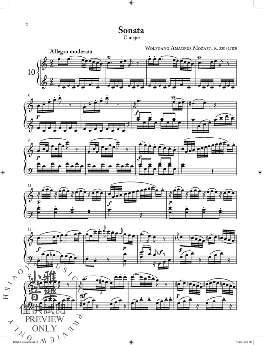 Sonatas, Fantasies, and Rondos Urtext Edition: Volume II 莫札特 奏鳴曲 幻想曲 迴旋曲 | 小雅音樂 Hsiaoya Music