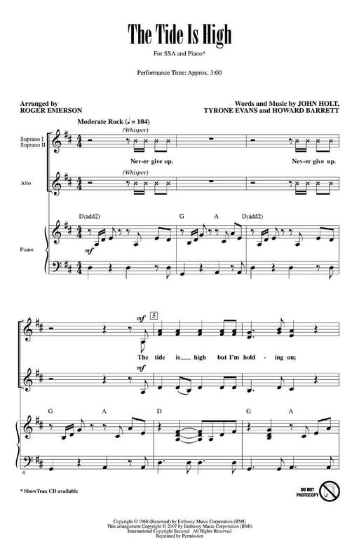 The Tide Is High | 小雅音樂 Hsiaoya Music