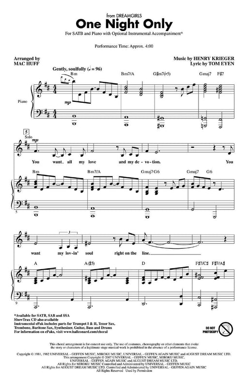 One Night Only (from Dreamgirls) | 小雅音樂 Hsiaoya Music