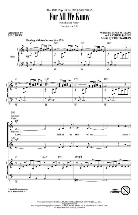 For All We Know | 小雅音樂 Hsiaoya Music