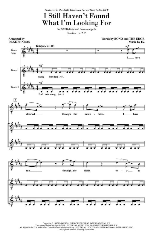 I Still Haven't Found What I'm Looking For (from NBC's The Sing-Off) | 小雅音樂 Hsiaoya Music