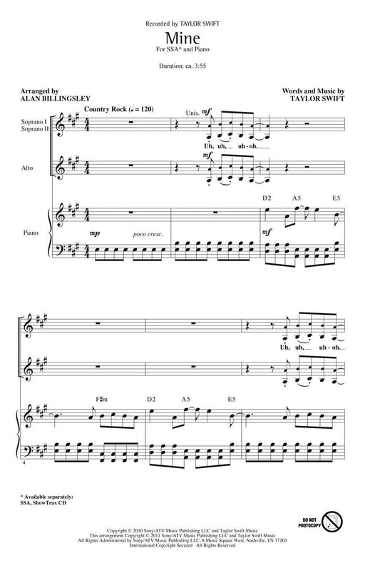 Mine SSA | 小雅音樂 Hsiaoya Music