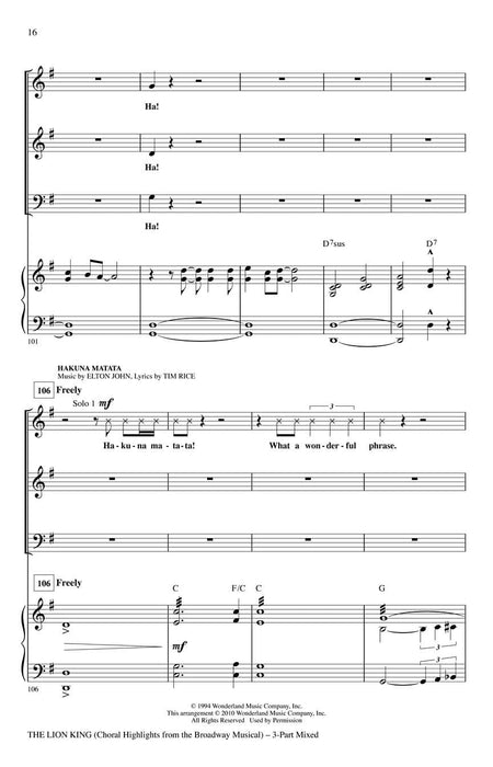 The Lion King (Broadway Musical Highlights) Discovery Level 2 百老匯 | 小雅音樂 Hsiaoya Music