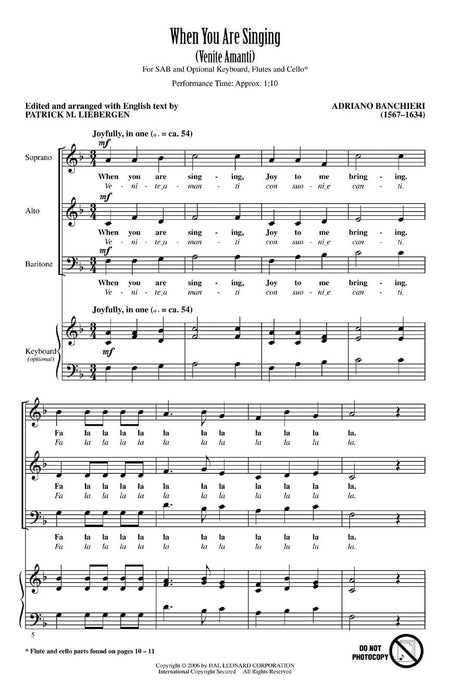 When You Are Singing (Venite Amanti) | 小雅音樂 Hsiaoya Music