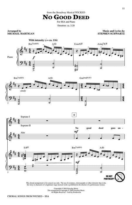 Choral Songs from Wicked (SSA Collection) 合唱 | 小雅音樂 Hsiaoya Music