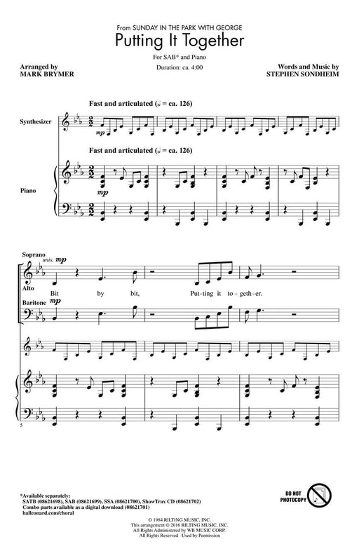 Putting It Together (from Sunday in the Park with George) | 小雅音樂 Hsiaoya Music