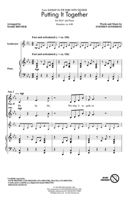 Putting It Together (from Sunday in the Park with George) | 小雅音樂 Hsiaoya Music