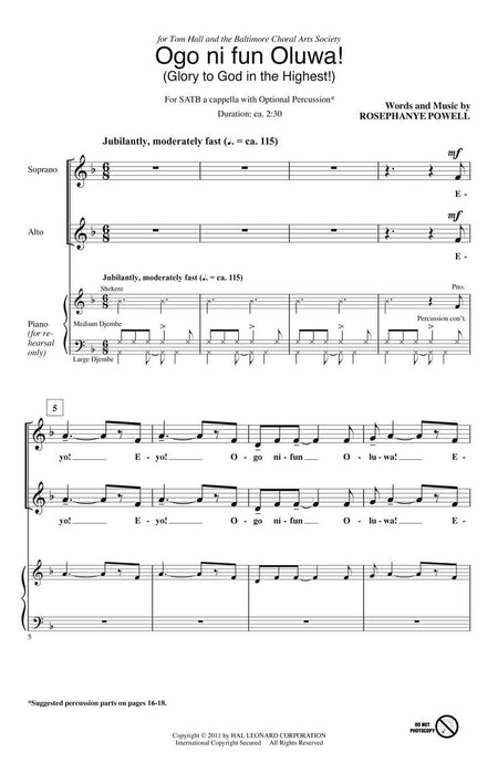 Ogo ni fun Oluwa! (Glory to God in the Highest) | 小雅音樂 Hsiaoya Music