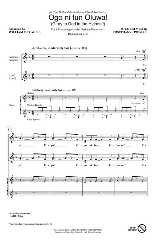 Ogo Ni Fun Oluwa (Glory to God in the Highest) | 小雅音樂 Hsiaoya Music