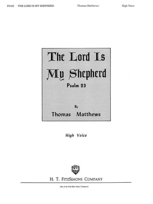 The Lord Is My Shepherd High Voice 高音 | 小雅音樂 Hsiaoya Music