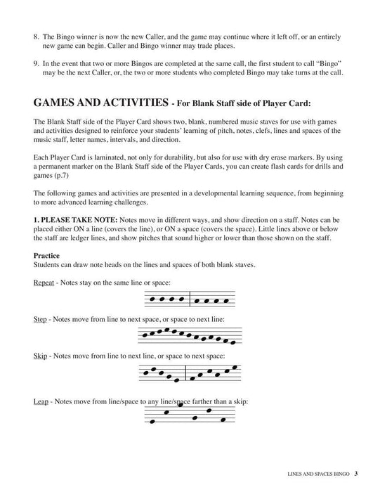Lines and Spaces Bingo | 小雅音樂 Hsiaoya Music