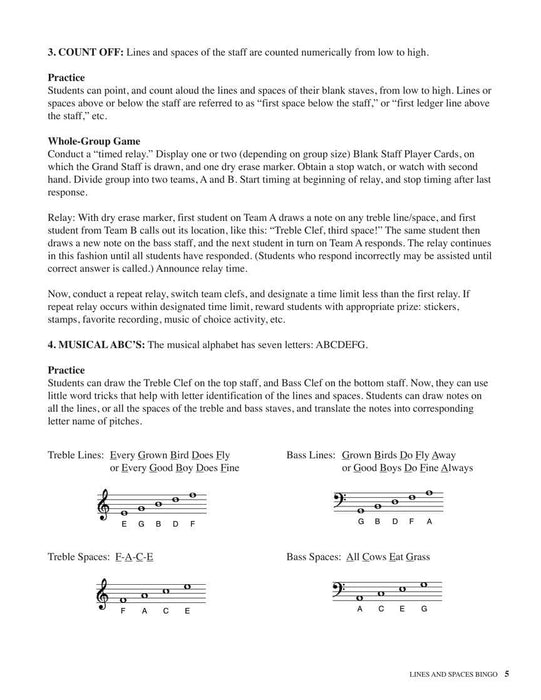 Lines and Spaces Bingo | 小雅音樂 Hsiaoya Music