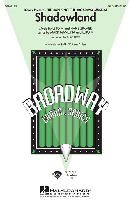 Shadowland (from The Lion King: The Broadway Musical) SAB 百老匯 | 小雅音樂 Hsiaoya Music