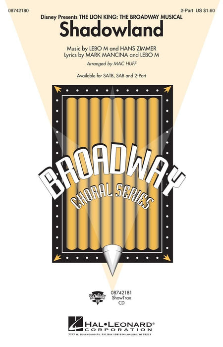 Shadowland (from The Lion King: The Broadway Musical) 2-Part and Piano 百老匯 鋼琴 | 小雅音樂 Hsiaoya Music