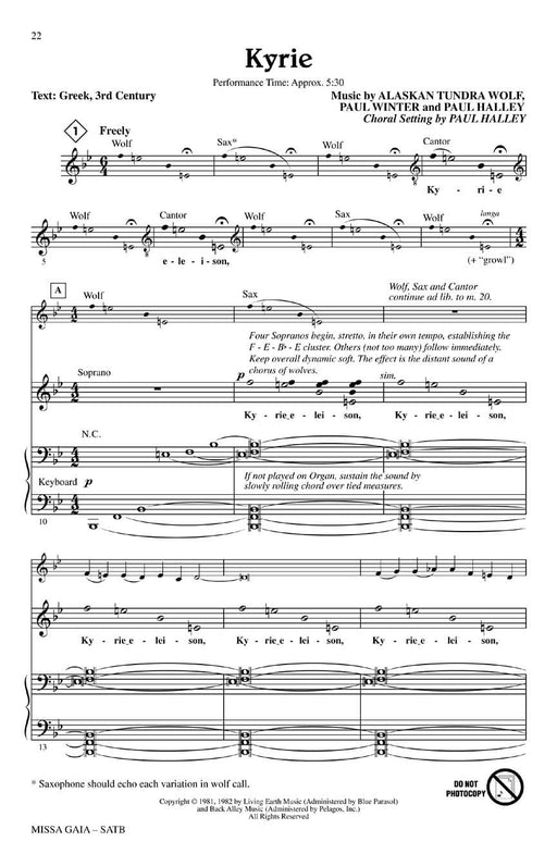 Missa Gaia (Earth Mass) A Mass in Celebration of Mother Earth 彌撒曲 彌撒曲 | 小雅音樂 Hsiaoya Music