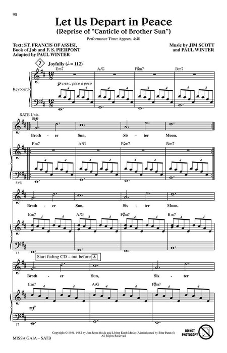 Missa Gaia (Earth Mass) A Mass in Celebration of Mother Earth 彌撒曲 彌撒曲 | 小雅音樂 Hsiaoya Music