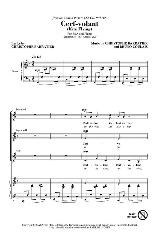 Cerf-volant (Kite Flying) from Les Choristes (The Chorus) 合唱 | 小雅音樂 Hsiaoya Music
