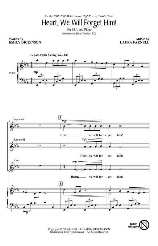 Heart, We Will Forget Him! | 小雅音樂 Hsiaoya Music