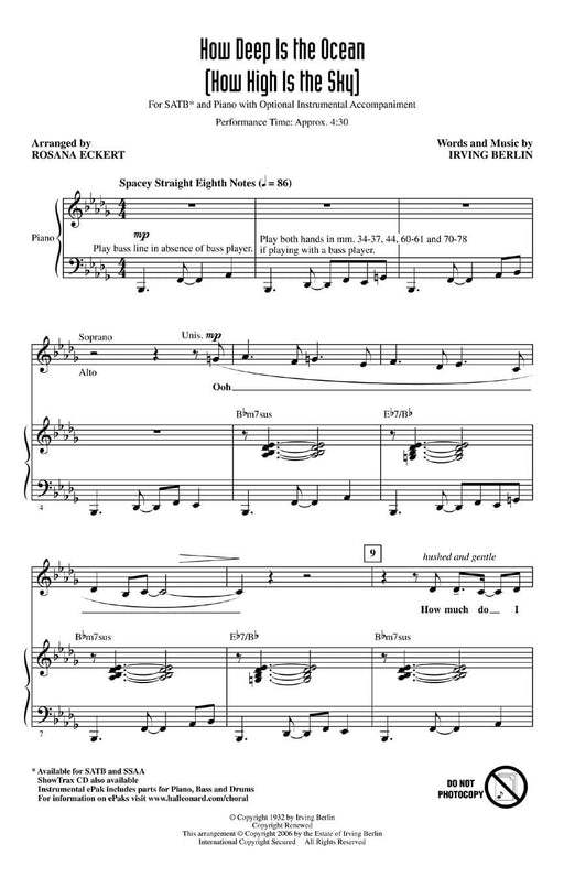 How Deep Is the Ocean (How High Is the Sky?) | 小雅音樂 Hsiaoya Music