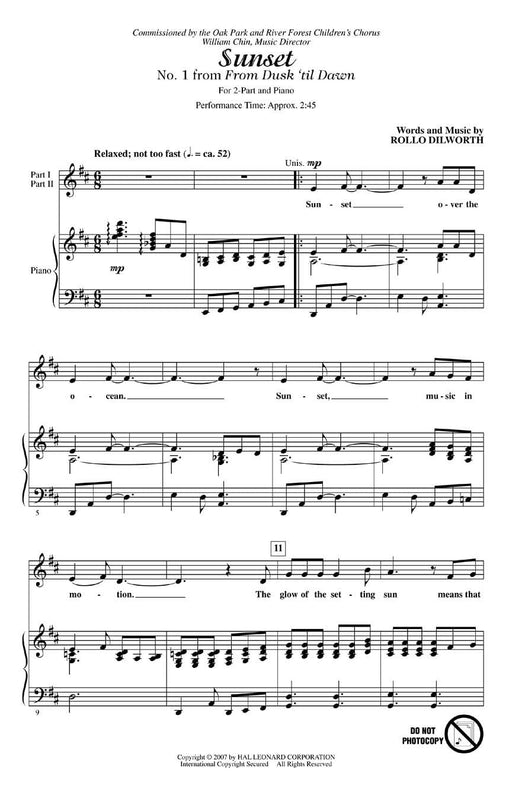 Sunset (No. 1 from From Dusk 'Til Dawn) | 小雅音樂 Hsiaoya Music