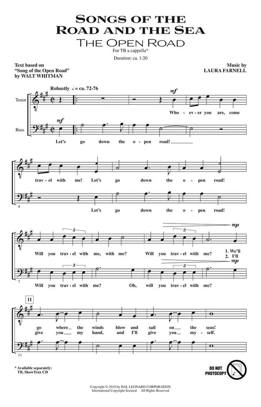 Songs of the Road and the Sea (A Collection for Tenor Bass Choir) | 小雅音樂 Hsiaoya Music