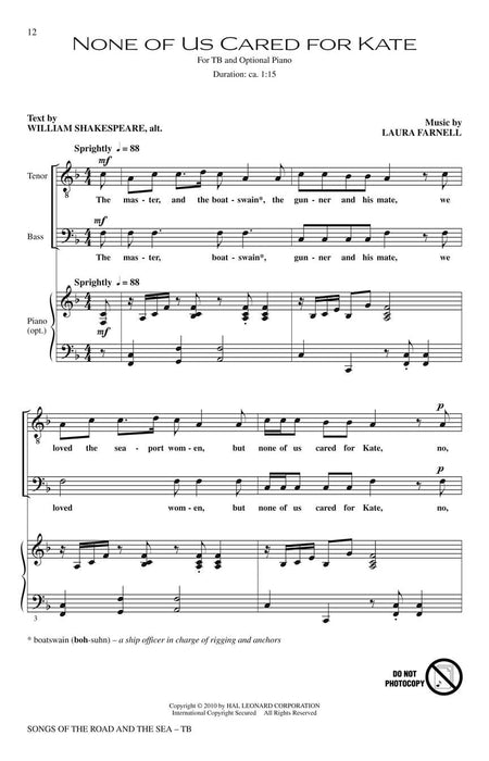 Songs of the Road and the Sea (A Collection for Tenor Bass Choir) | 小雅音樂 Hsiaoya Music