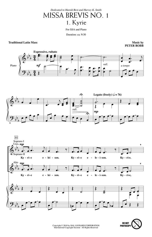 Missa Brevis No. 1 | 小雅音樂 Hsiaoya Music