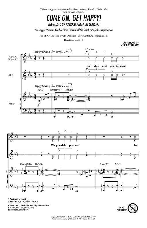 Come On, Get Happy! The Music of Harold Arlen in Concert | 小雅音樂 Hsiaoya Music